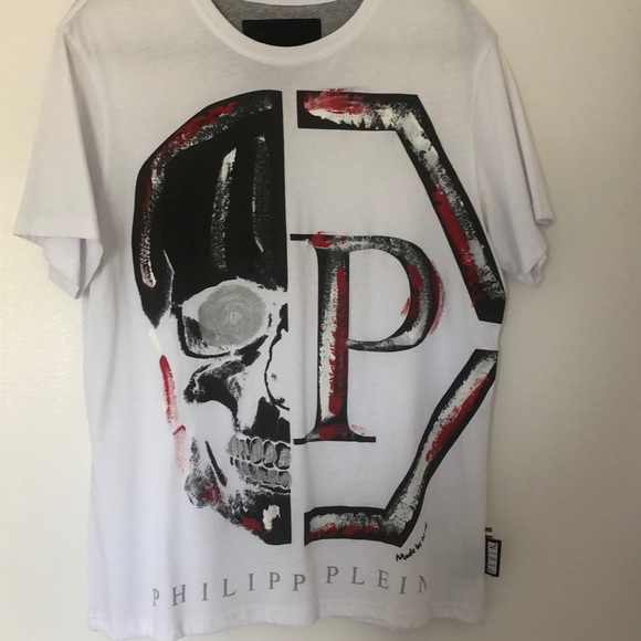 Phillip Plein Hand Made Limited Edition White Tee - Picture 1 of 9